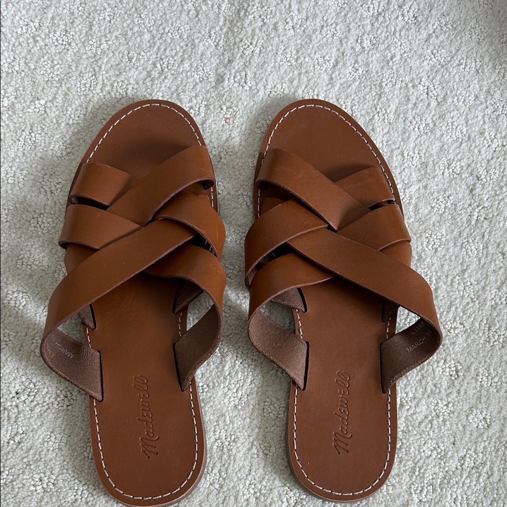 NWOT Madewell Women's boardwalk woven Sandals sz9.5